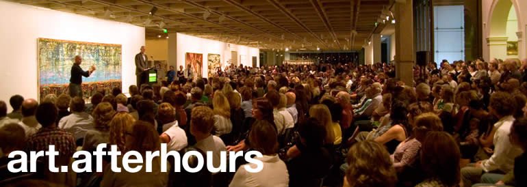 art after hours, every wednesday 5-9pm, art talks concert jazz films