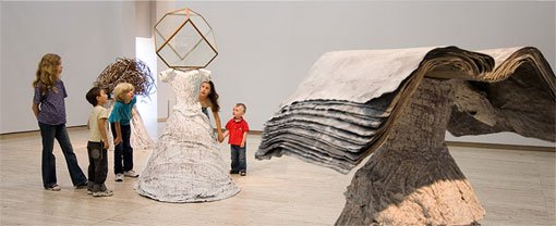 Kids with Anselm Kiefer's Women of Antiquity