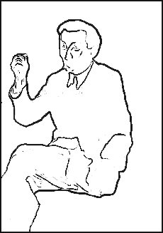 excerpt from Georg Grosz 'Portrait of Walter Mehring' 1926
