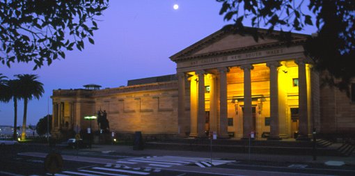 Exterior of Gallery at night